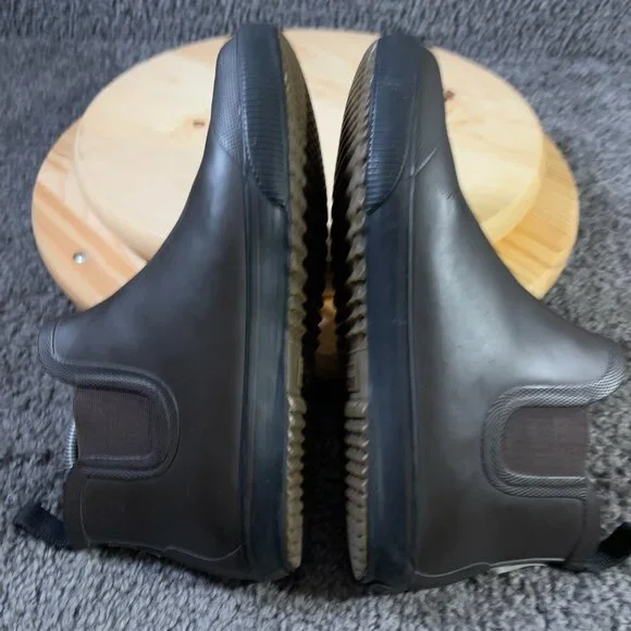 Tretorn Chelsea Rain Boots Womens Size 10 Brown Pull On Waterproof Wool Lined - Picture 5 of 7